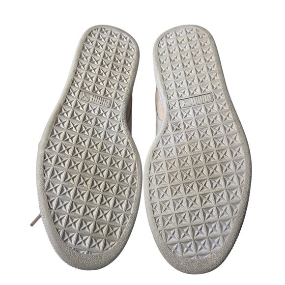 Puma Suede Classic 21 Shoes Womens SZ 8 Pink White Lace Up Sneakers Skater - Picture 9 of 11